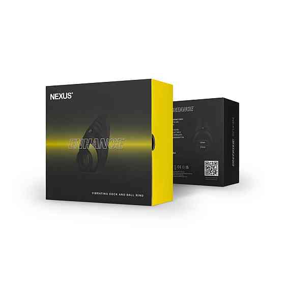 Эрекционное виброкольцо Nexus Enhance Vibrating Cock and Ball Ring, двойное Sex Aura Киев