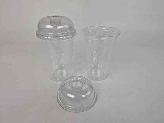 Одноразовый ПЭТ стакан прозрачный 500 мл + КРЫШКА (50 шт) Харьков