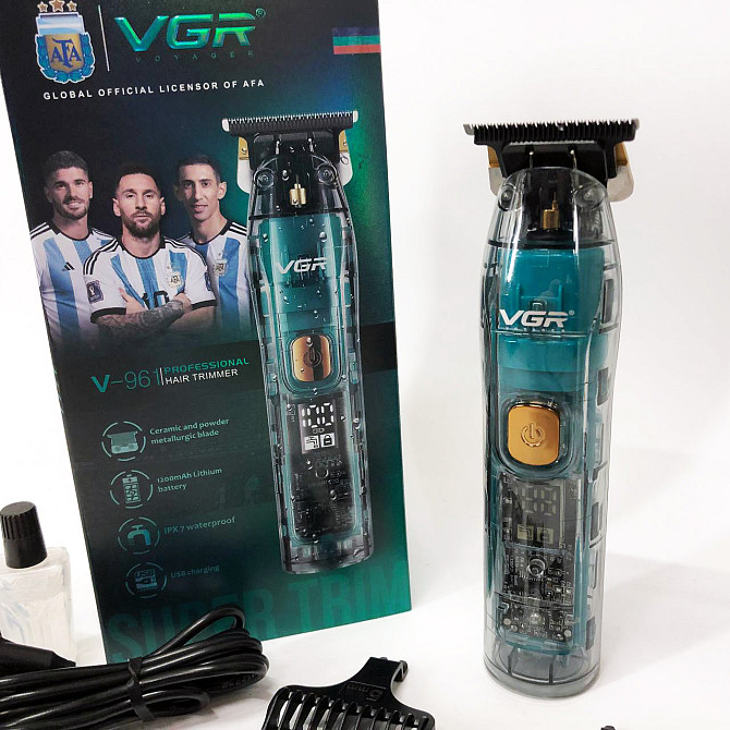 Тример для вусів VGR V-961, Миюча машинка для стрижки, Машинка для QL-497 стрижки чоловіча Київ - фото 9