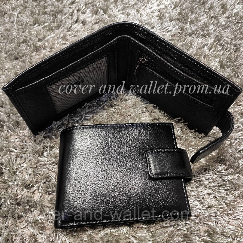 Компактний чоловічий шкіряний гаманець на магнітній застібці MD Leather Київ - фото 13