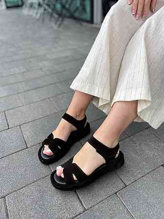 Соната Босоніжки жіночі темно-коричневі з натуральної замші Соната Люба / Зручні босоніжки р. 3 Коломыя