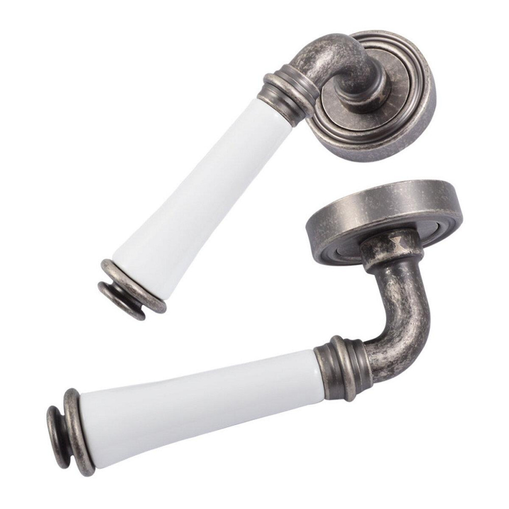 Ручка Fimet 1028P-261 F45 Tasha ант железо/белый фарфор R ф/с Киев - изображение 3