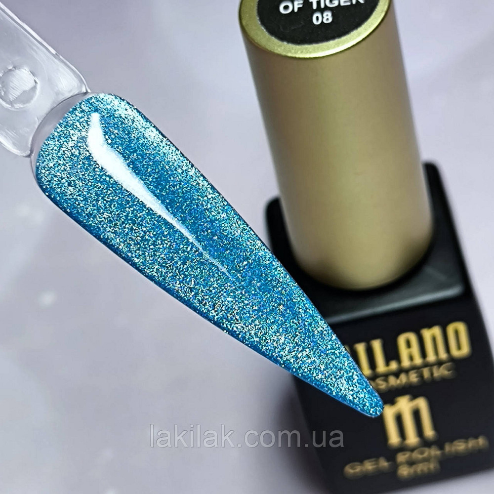 Гель-лак кришталева кішка "Очі Тигра" 08 Milano Eyes Of Tiger 8мл Херсон - фото 1