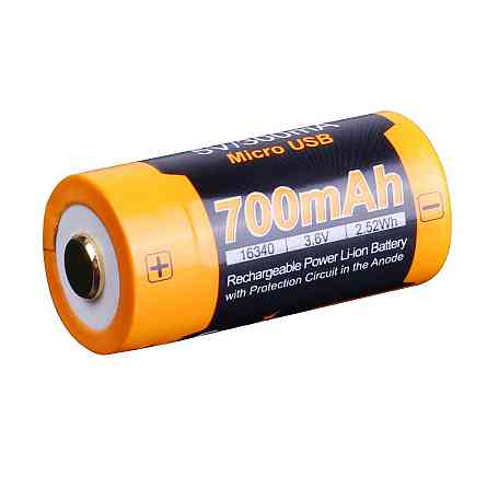 Аккумулятор 16340 Fenix 700 UP mAh Li-ion с micro-USB зарядкой Киев
