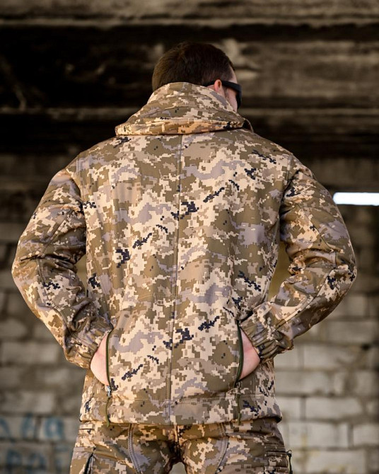 Демисезонный тактический костюм софтшел DEMENTIOZ пиксель  ВТ6841 Одесса - изображение 15