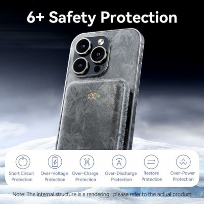 Батарея универсальная VENTION Magnetic Wireless 10000mAh 20W PD USB-C In/Out, QI-15W Black (FHNB0) Винница - изображение 9