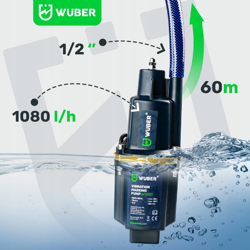 Дренажный насос для чистой воды Wuber 460Вт 1080л/ч (Польша) Киев - изображение 10