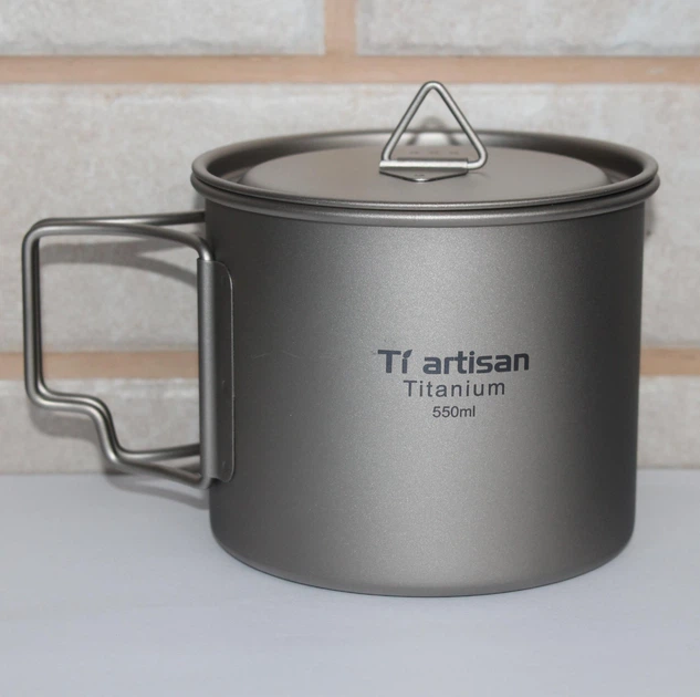 Туристичний титановий кухоль Tiartisan (550 мл) з кришкою Київ - фото 10