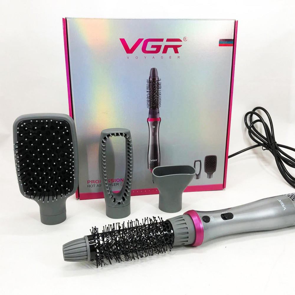 Мощный фен для сушки и укладки волос 4в1, Стайлер расческа для выпрямления волос Стайлер завивки UT-71 Львов - изображение 6