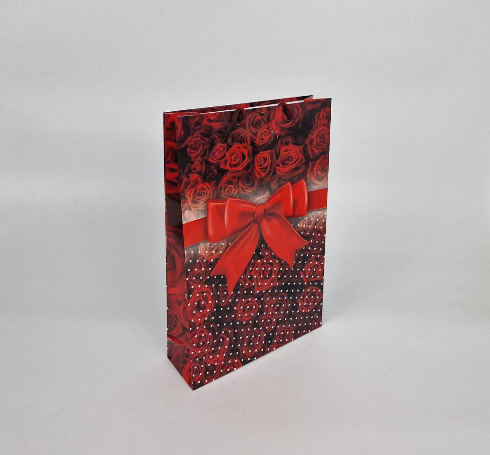 Великий паперовий пакет вертикальний 25/37/8 (артBV-014) (12 шт.) Харків - фото 1