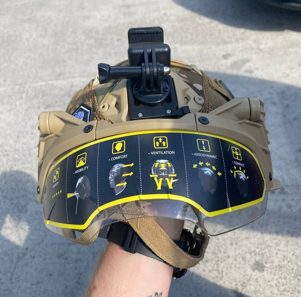 Тактический комплект шлем Fast Team Wendy с кавером + противовес + очки + крепление для камеры GoPro Винница - изображение 3