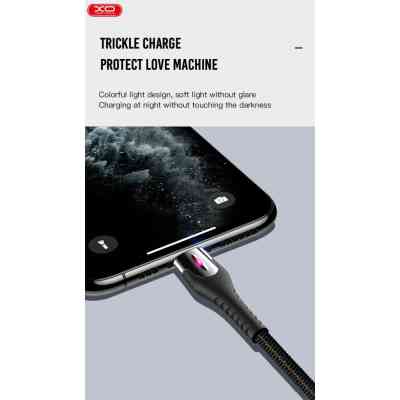 Дата кабель USB 2.0 AM to Lightning 1.0m 2A zinc alloy black XO (NB138-L-1-BK) Винница