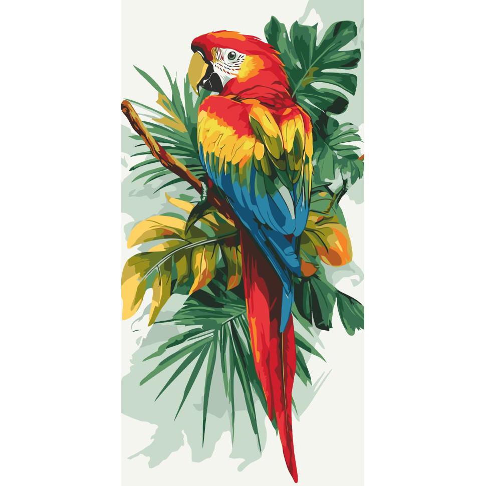 Картина за номерами "Яскравий ара" 11721-AC 40х80 см Вінниця - фото 1