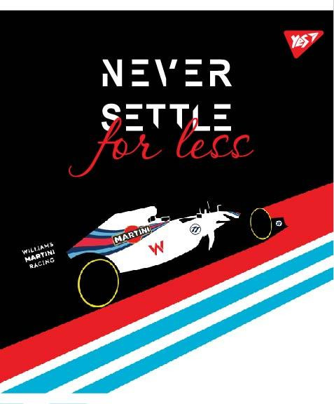 Книга канцелярська A4/48 арк."Yes""Never settle" # офсет, м'яка обкл. soft-touch іридіум, 764418, шт Київ - фото 1