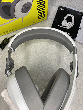 Гарнитура игровая CORSAIR HS65 SURROUND проводная белая объемный звук 7.1 для ПК PS5 Mac Xbox CA-901 Киев - изображение 9