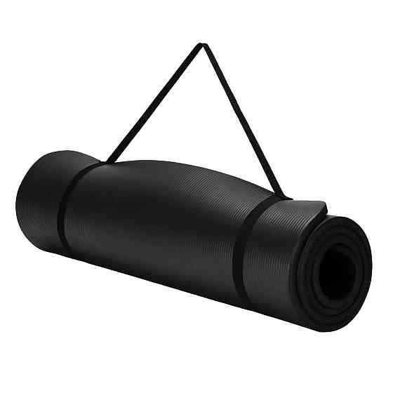 Килимок для йоги та фітнесу Power System PS-4017 NBR Fitness Yoga Mat Plus Black (180х61х1) Кам'янське