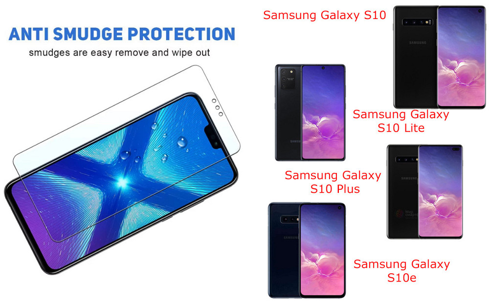 Защитное стекло NeoGlass для Samsung Galaxy S10, S10 Lite, S10 Plus, S10е – ультрапрозрачное и устойчивое Киев - изображение 3