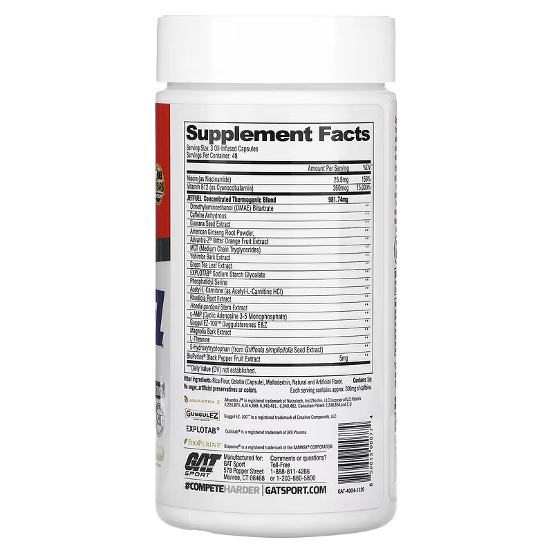 Жироспалювач German American Technologies JetFuel Original 144 капсул Луцьк - фото 2