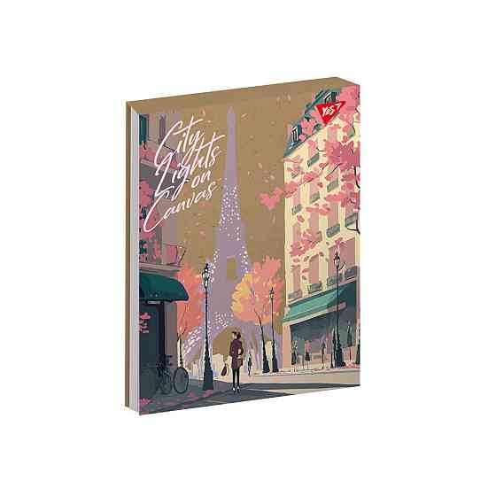 Блокнот А5/80 арк."Yes" # клей, білила Cityscapes in color крафт, 151907, шт Київ