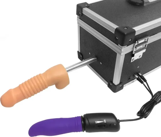 Портативна секс-машина Diva Tool Box у валізі, з пультом та трьома насадками Vac-U-Lock, чорна Sex Aura Київ