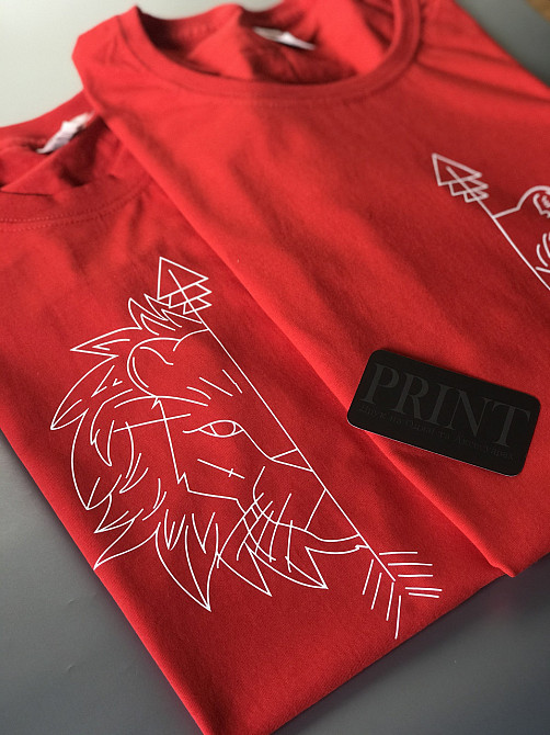 Червоні Парні футболки для закоханих хлопця та дівчини -Лев/Левиця Чернівці - фото 4