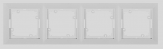 Рамка четверная, горизонтальная (белая) Anestech Винница