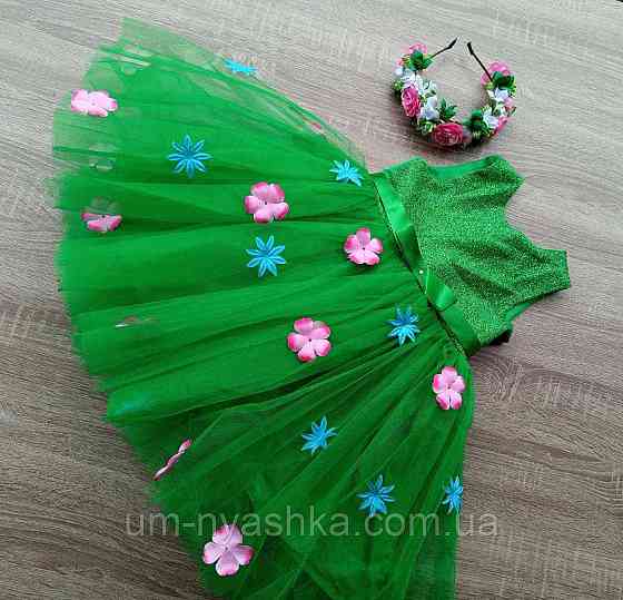 Платье Весны Зеленое пышное платье Весна-глиттер Кривой Рог