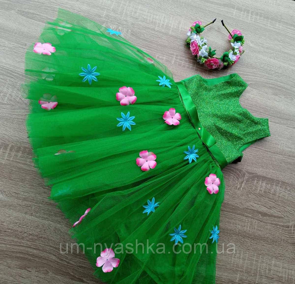 Платье Весны Зеленое пышное платье Весна-глиттер Кривой Рог - изображение 4