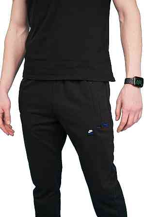 Мужские спортивные зауженные штаны под манжет Nike,ткань лакоста. Киев