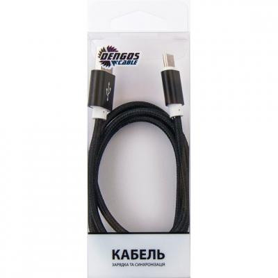 Дата кабель USB 2.0 AM to USB-C 1.0m black Dengos (NTK-TC-MT-BLACK) Вінниця - фото 1
