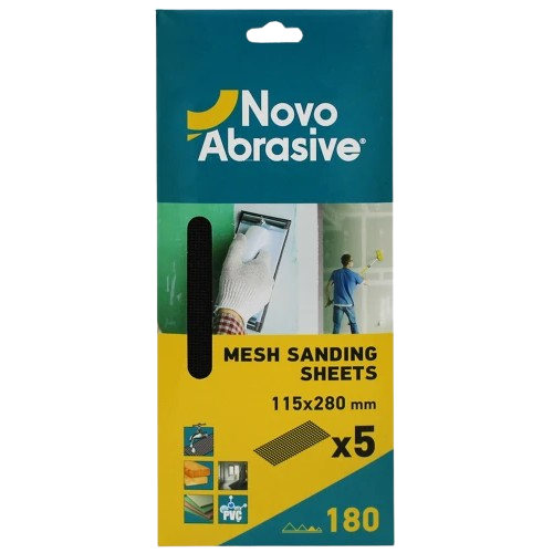 Сітка абразивна 115*280мм P60 5 шт/уп NovoAbrasive Житомир