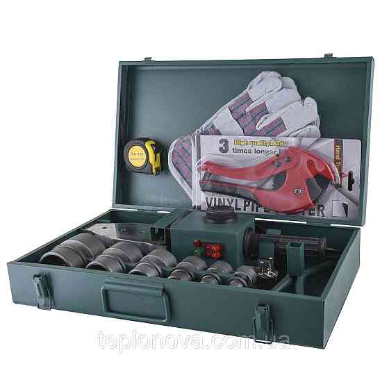 Паяльник PPR 1,6 кВт (у комплекті ножиці, рукавиці, рулетка) для ППР d20-63 Чернівці