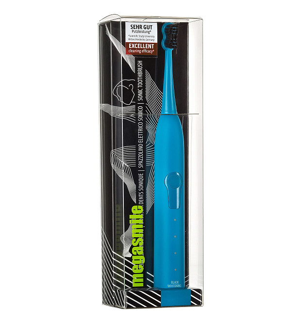 Звукова гідроактивна зубна щітка Black Whitening ІІ Pacific Blue (блакитна) Megasmile Київ - фото 1