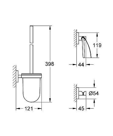 Комплект аксессуаров Grohe Essentials New 3 в 1 (40407001) Харьков