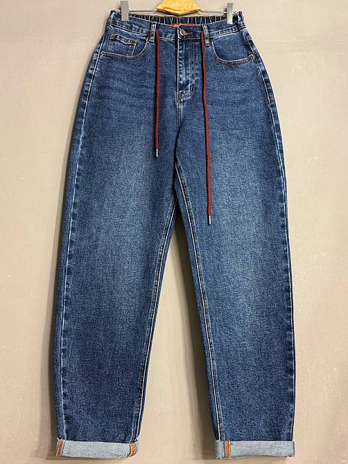 Джинсы женские Vanver 2110 Mom Jeans бананы на резинке большие размеры синие, синий, З6, 36, 100 см, 125 см Киев - изображение 6
