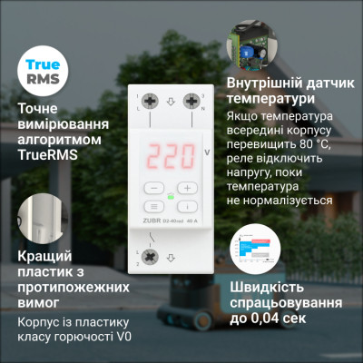 Реле напруги ZUBR D2-32 red (4820120222665) Вінниця - фото 5