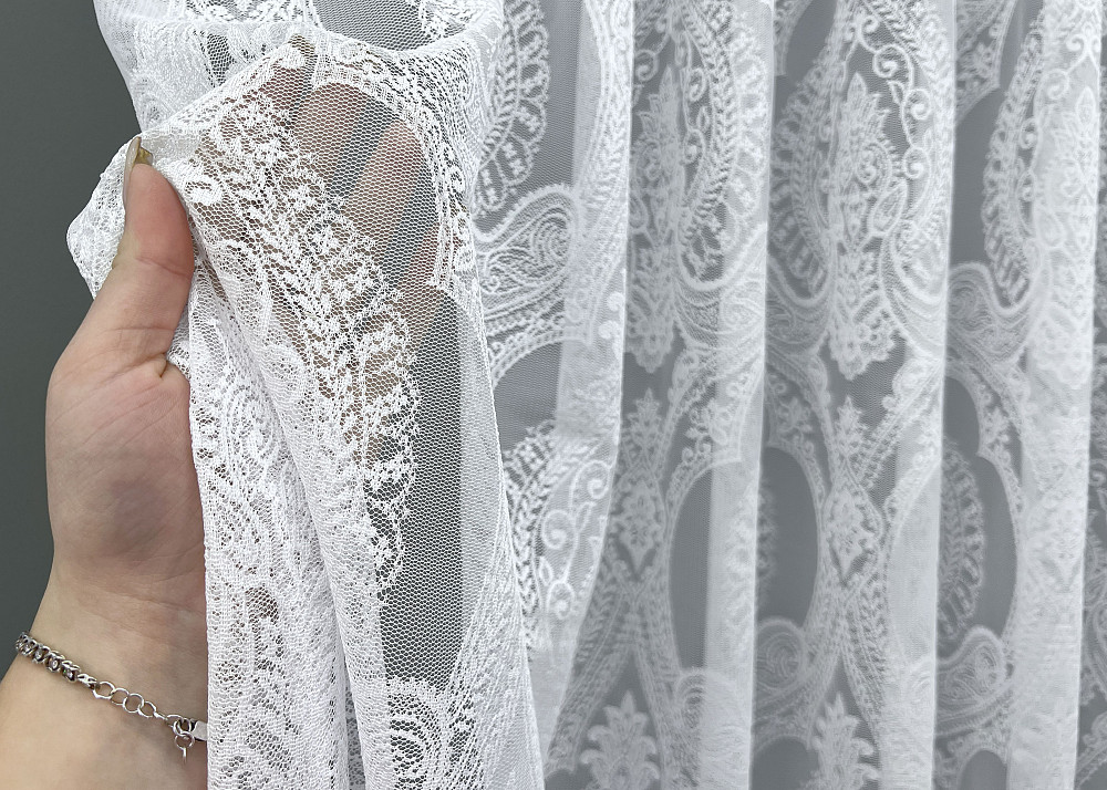 Тюль VR-Textil 1968т Жакард Білий 400х270 см (42-1004) Київ - фото 5