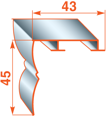 Алюминиевый карниз БР-05 серый металлик Бровары