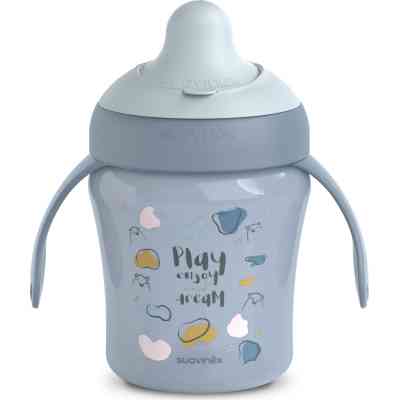 Поильник-непроливайка Suavinex Bear Family чашка с носиком, 200 мл +6 мес. голубая (402641) Винница