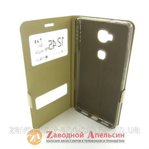 Чохол книжка Huawei Honor 5X GR5 Smart Case gold Одеса - фото 3
