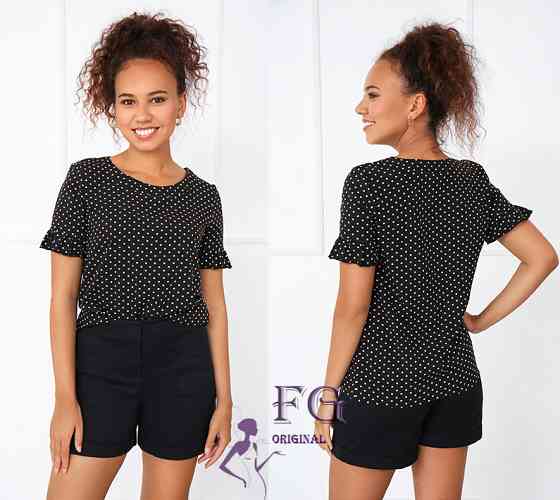 Жіноча блуза в горох "Ненсі" оптом | Распродаж моделі Київ