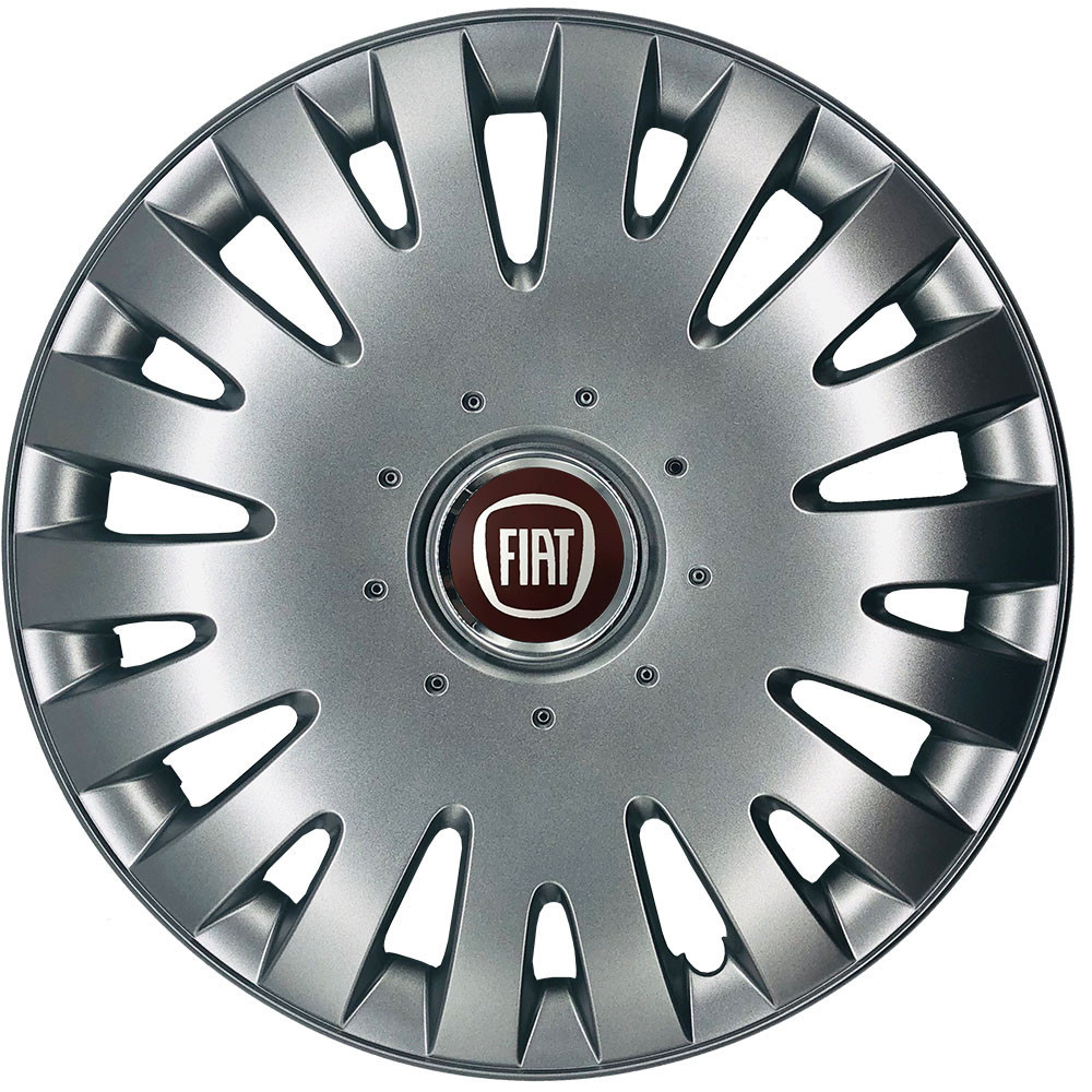 Автомобільні модельні ковпаки R13 Fiat 108 4шт, SJS, сріблясті Київ - фото 1