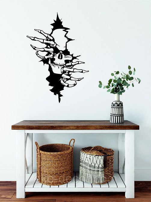 Декоративне настінне Панно «Скелет», Декор на стіну 70*48 см, Чорний Київ - фото 7