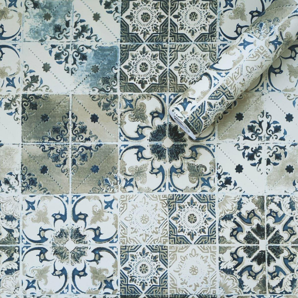 Самоклеюча плівка 0,45х10м х 0,07мм Оливковий орнамент SW-00001232 Київ - фото 1