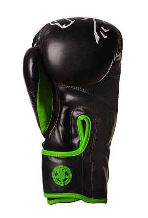 Боксерські рукавиці PowerPlay 3018 Jaguar Чорно-Зелені 10 унцій Луцк