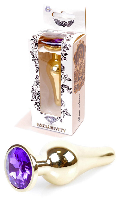 Анальна пробка Boss Series - Jewellery Gold BUTT PLUG Purple, BS6400070 Sex Aura Київ - фото 1