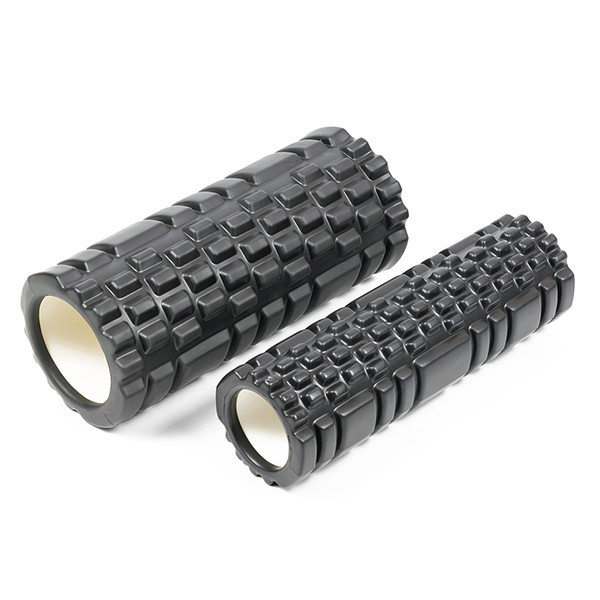 EasyFit Масажний ролик EasyFit Grid Roller Double 33 см Чорний Київ - фото 2