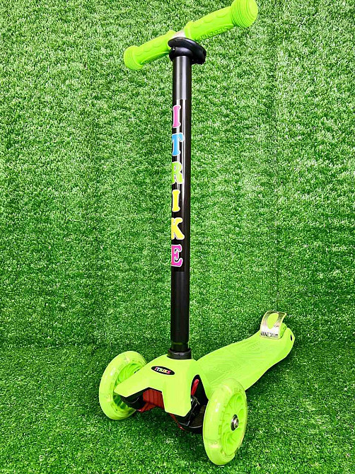 Самокат триколісний iTrike MAXI з підсвічуванням коліс Зелений (JR 3-003-G) Чернігів - фото 2