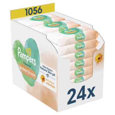 Дитячі вологі серветки Pampers Harmonie Protect&amp;Care з календулою 24 пачки х 44 шт (8700216250603) Вінниця