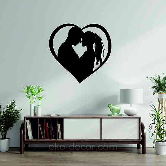 Декоративное настенное Панно «Он и Она», Декор на стену 90*90 см, Черный Киев